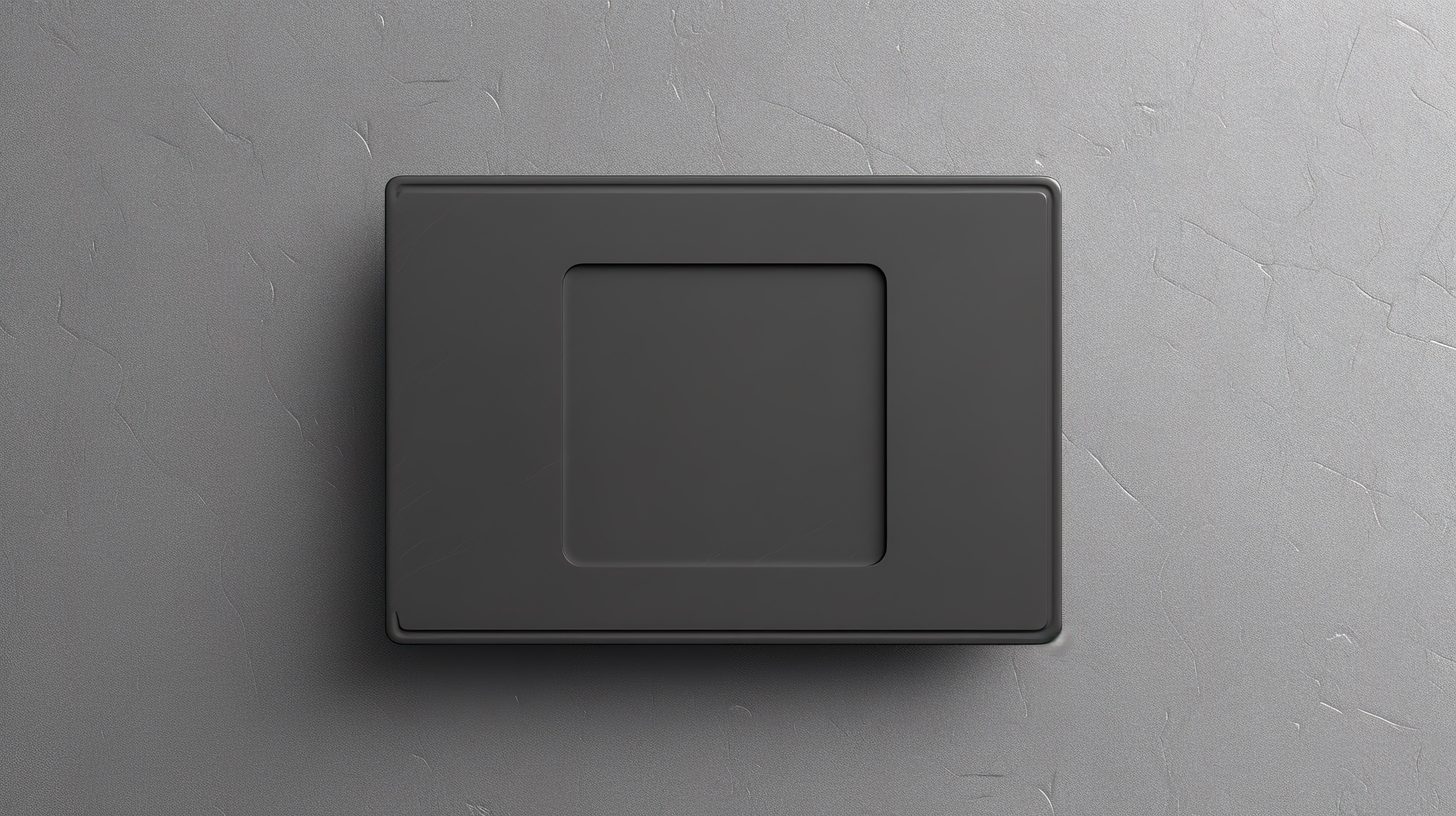 空白设计中黑纸卡夹的顶视图 3D 渲染图片
