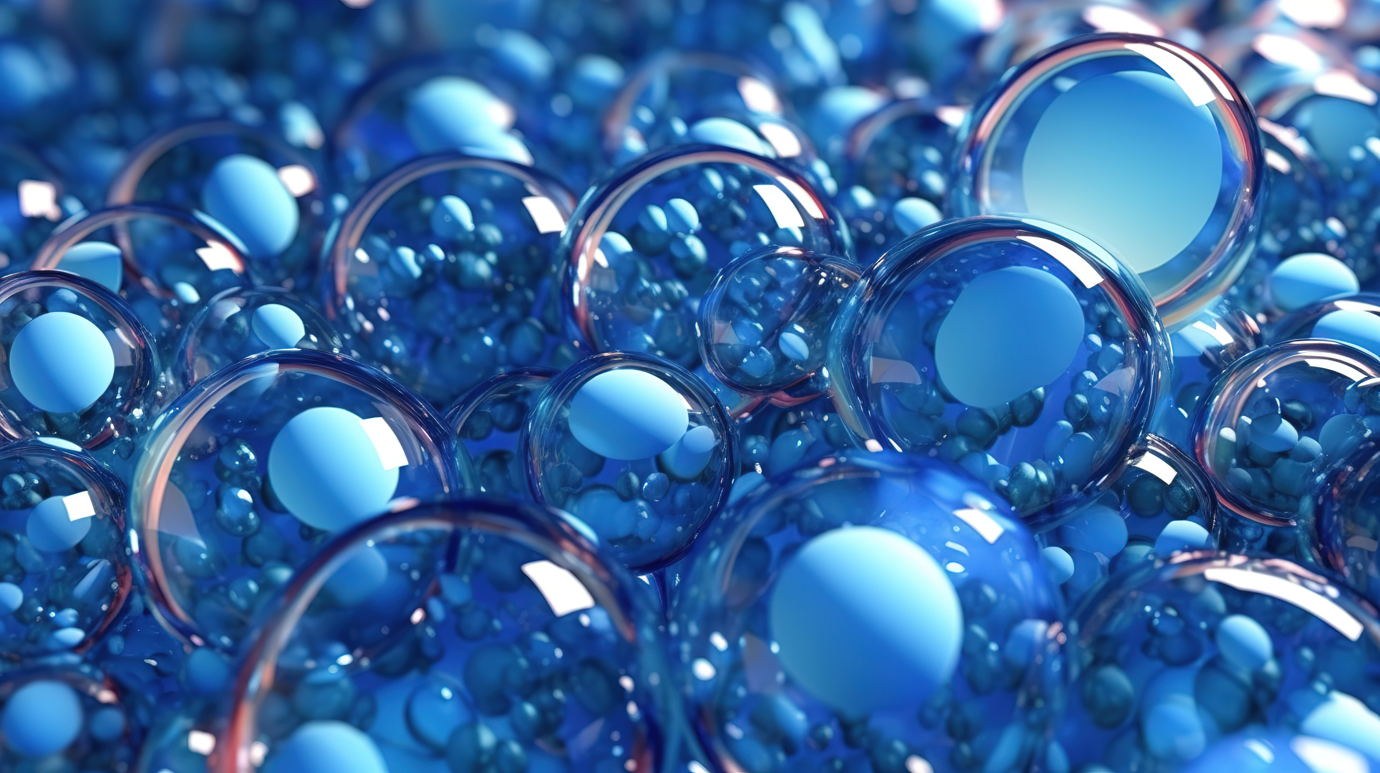 抽象背景与 3d 蓝色气泡图片