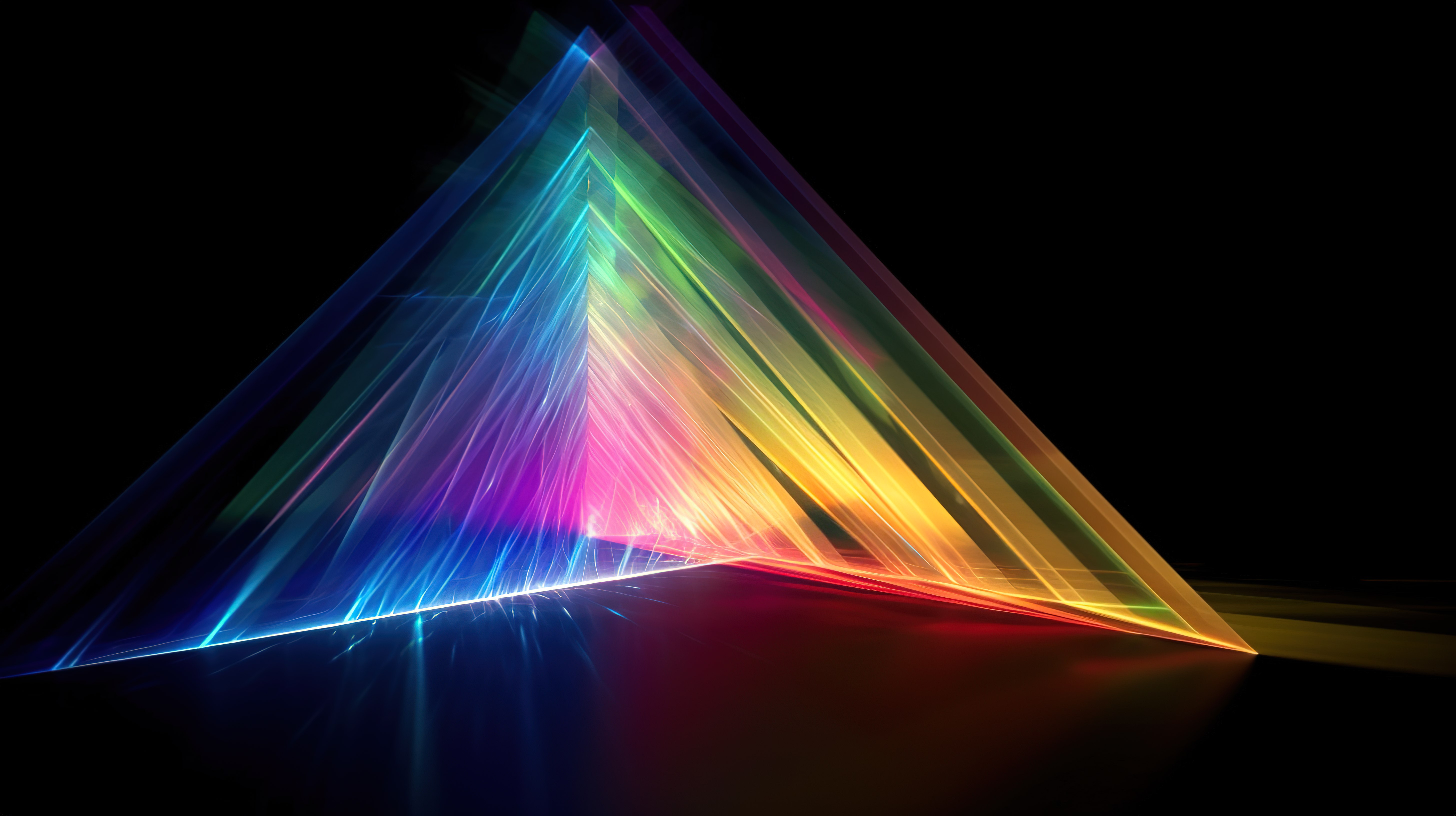 3D 插图棱镜将光线分散成彩色光谱图片