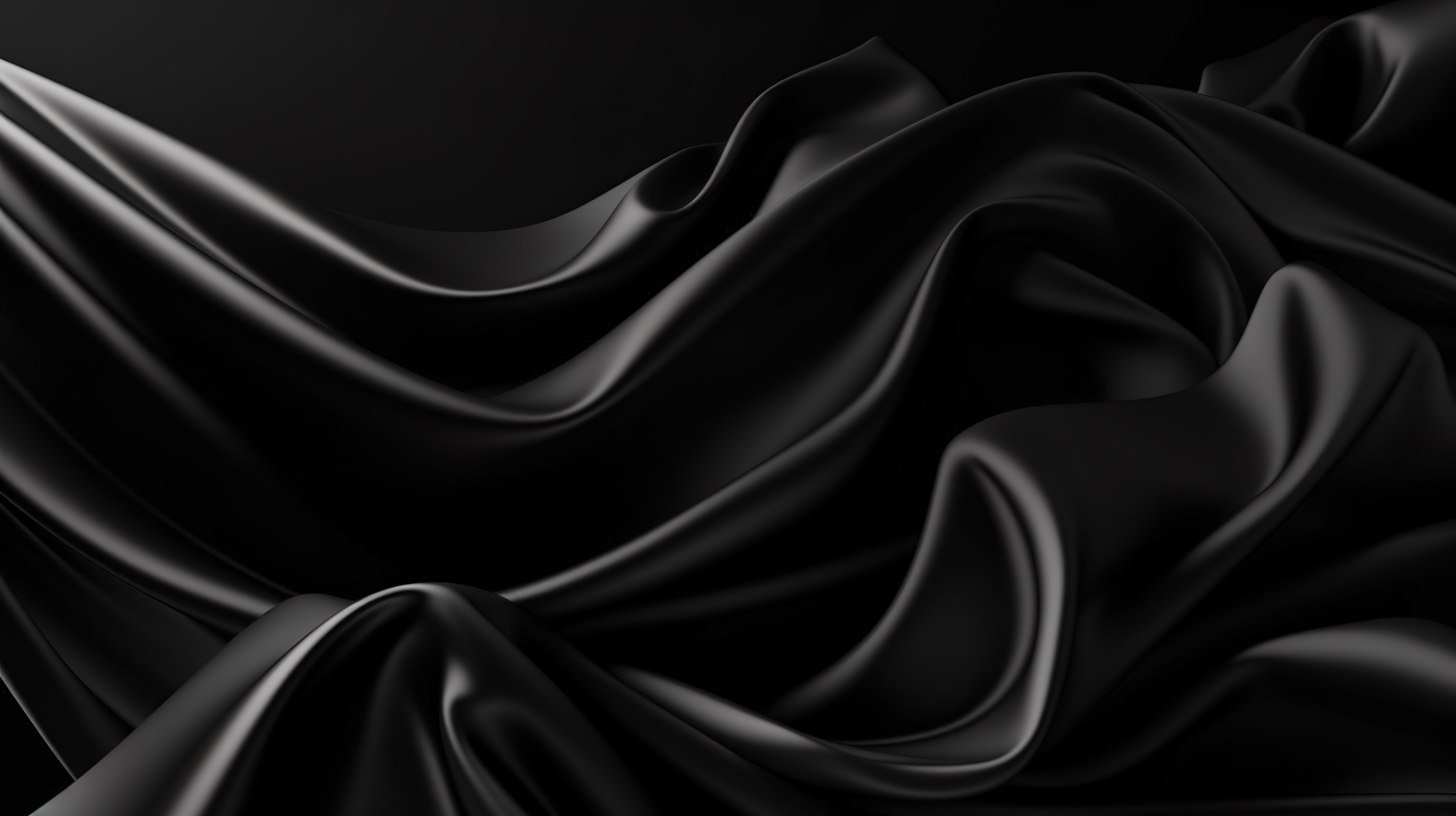 3D 渲染黑色织物背景，具有充足的复制空间图片