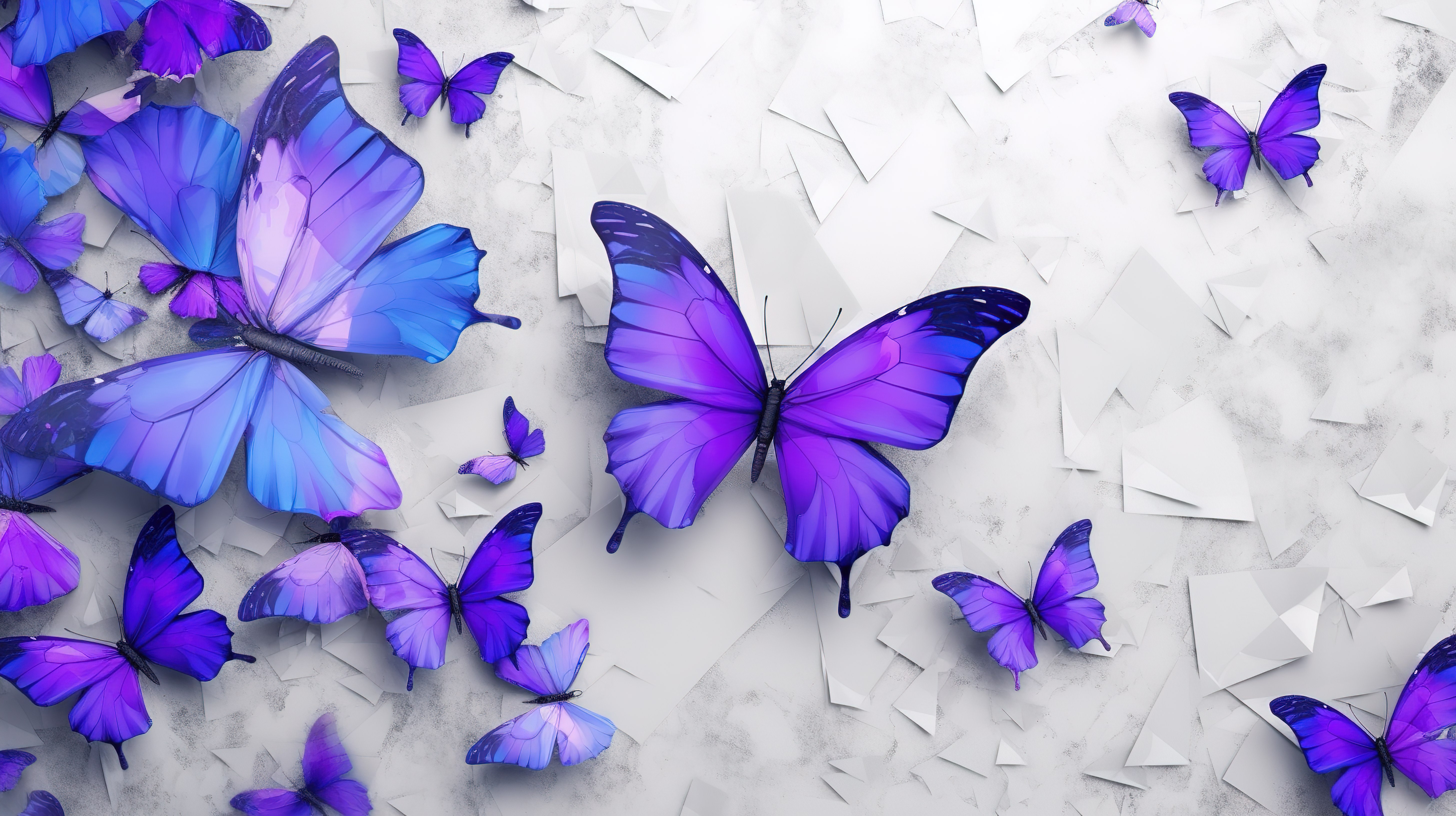 蝴蝶图案背景的 3D 渲染图片