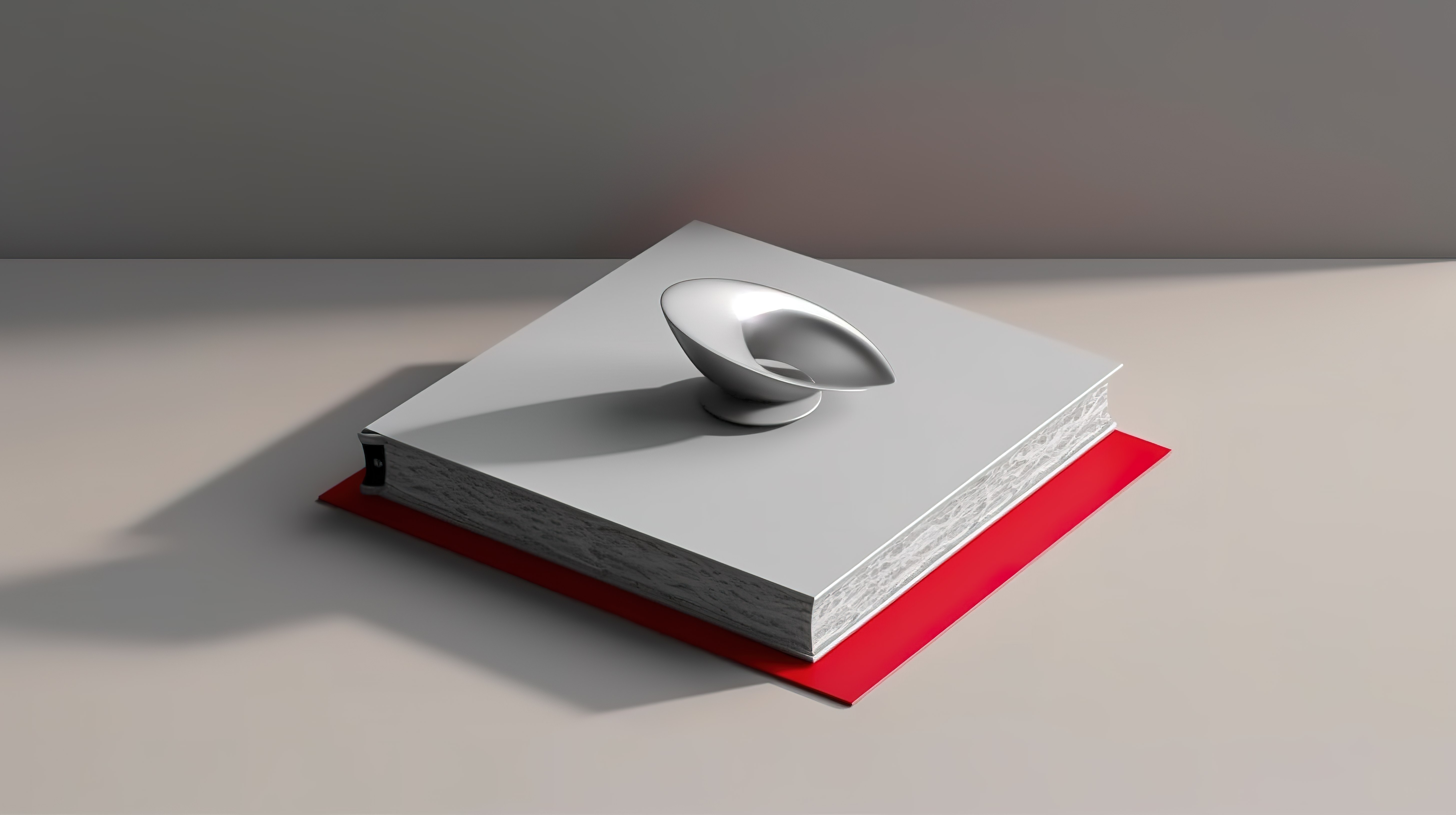 书籍封面样机的 3D 插图图片