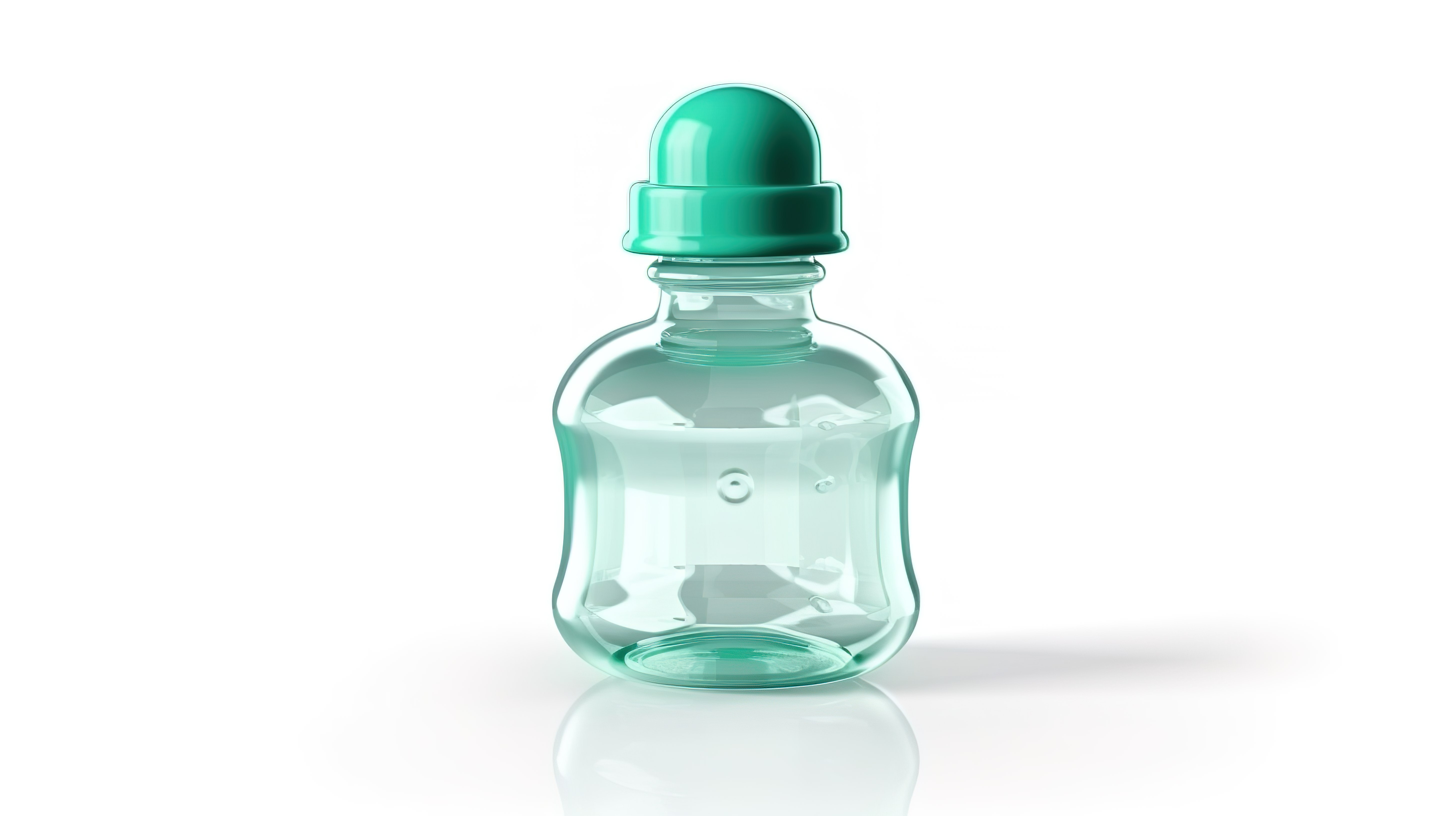 带空婴儿奶瓶的孤立白色背景的 3d 插图图片