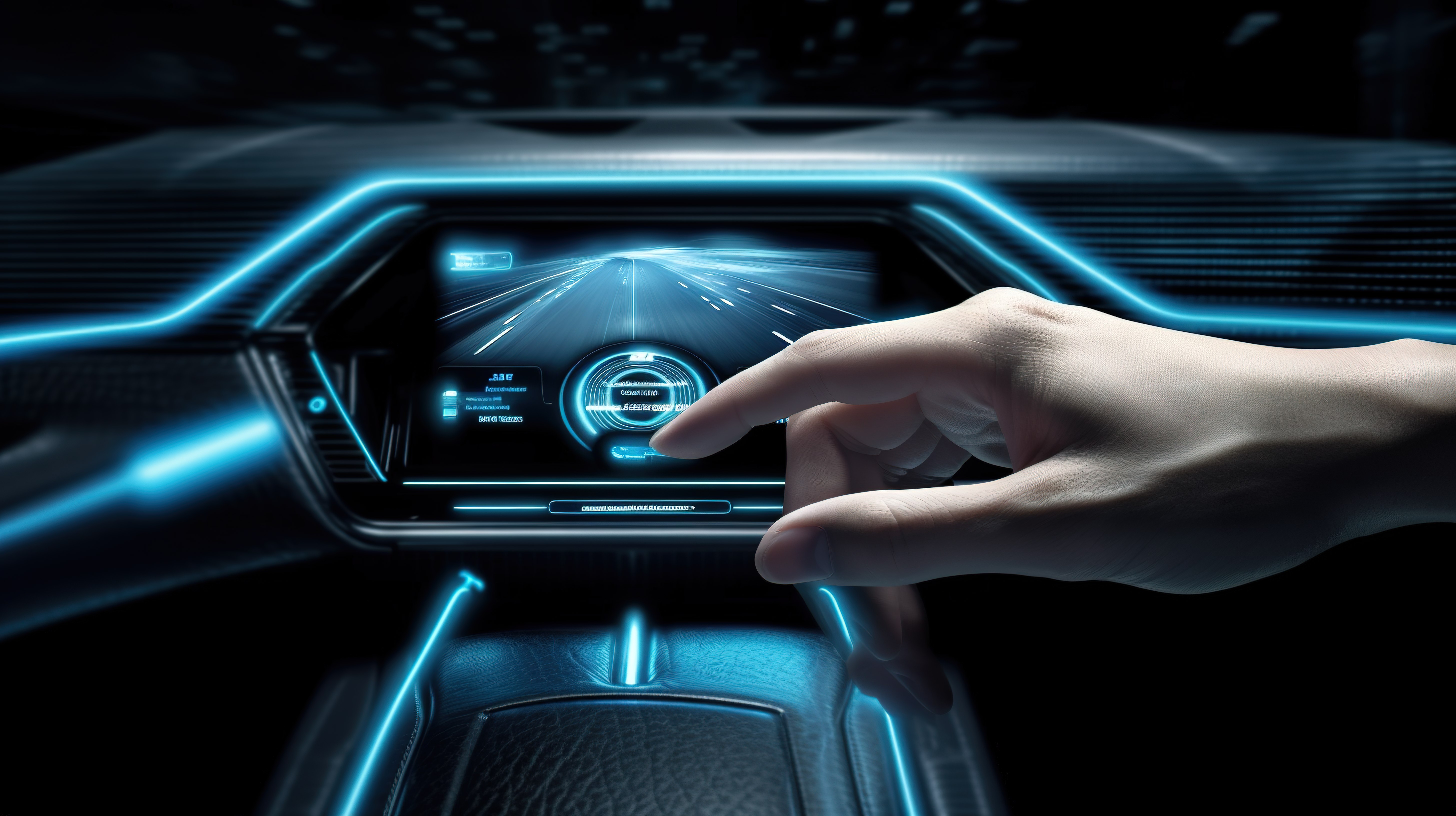 现实与数字世界融合的自动驾驶汽车中的手动操作自动驾驶按钮图片