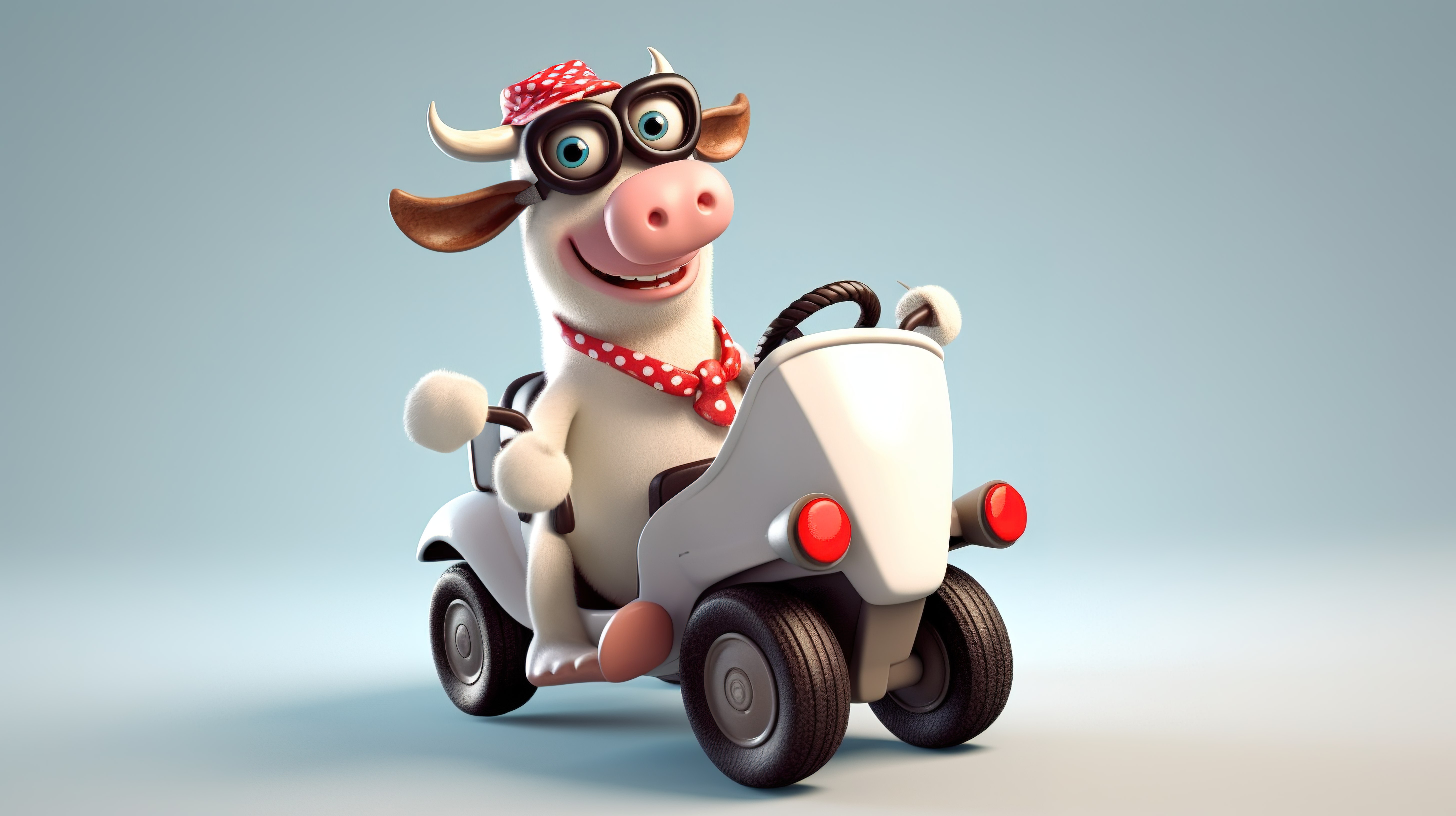 异想天开的牛司机 3d 动画角色图片