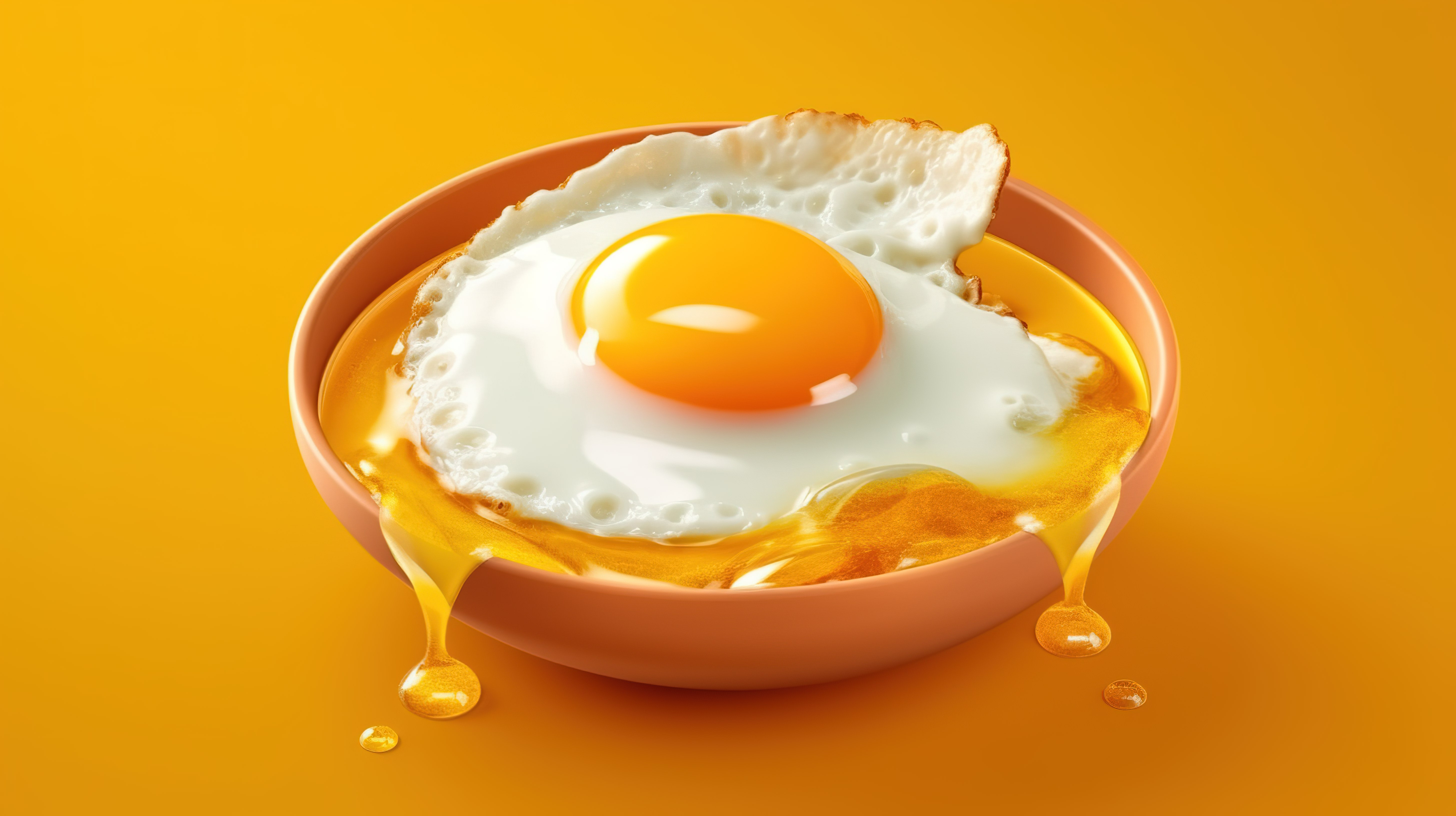 带有主题标签的单面鸡蛋的 3D 渲染，用于早餐广告和营销连接图片