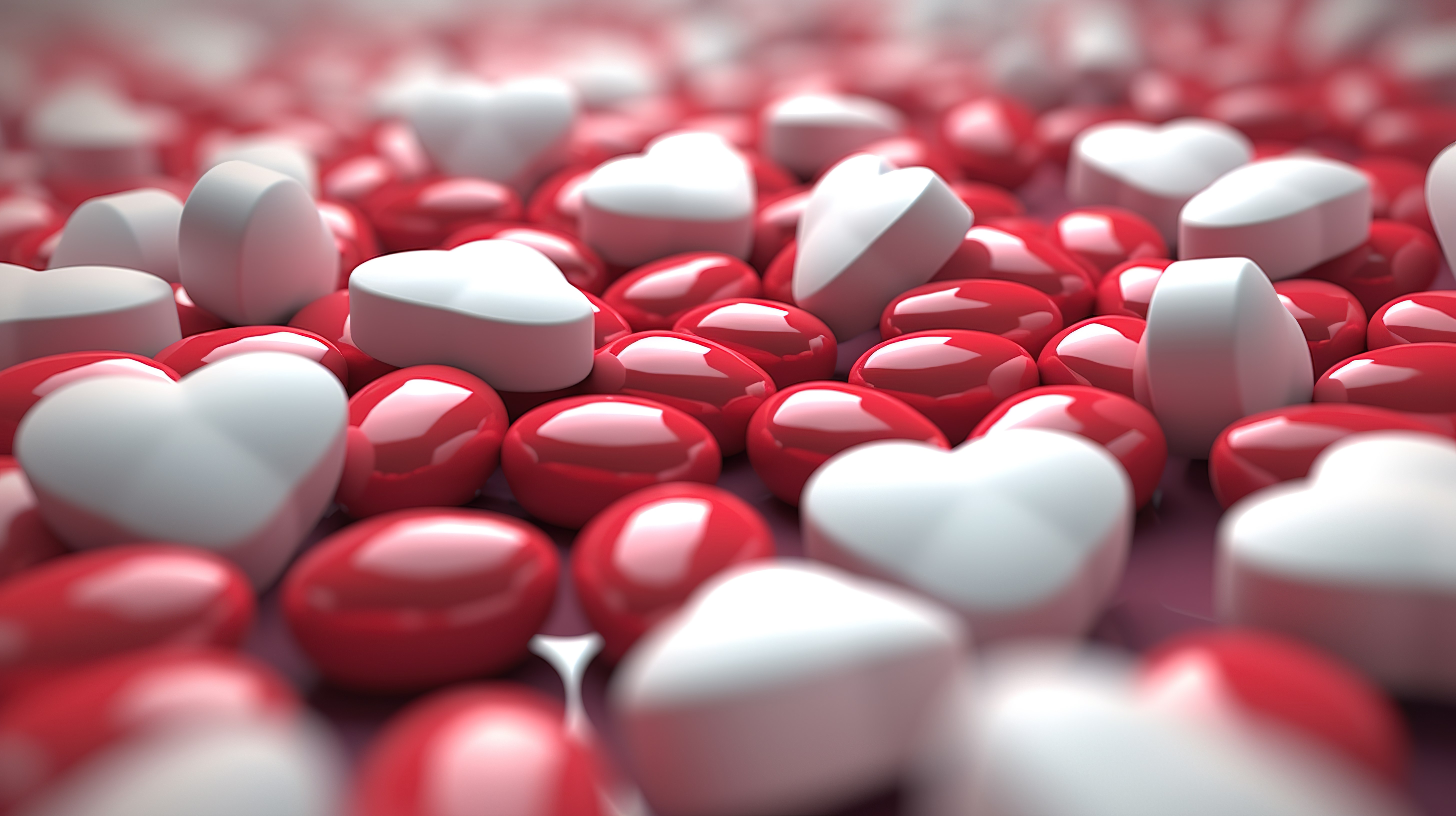 3d 渲染的心脏药物概念图片