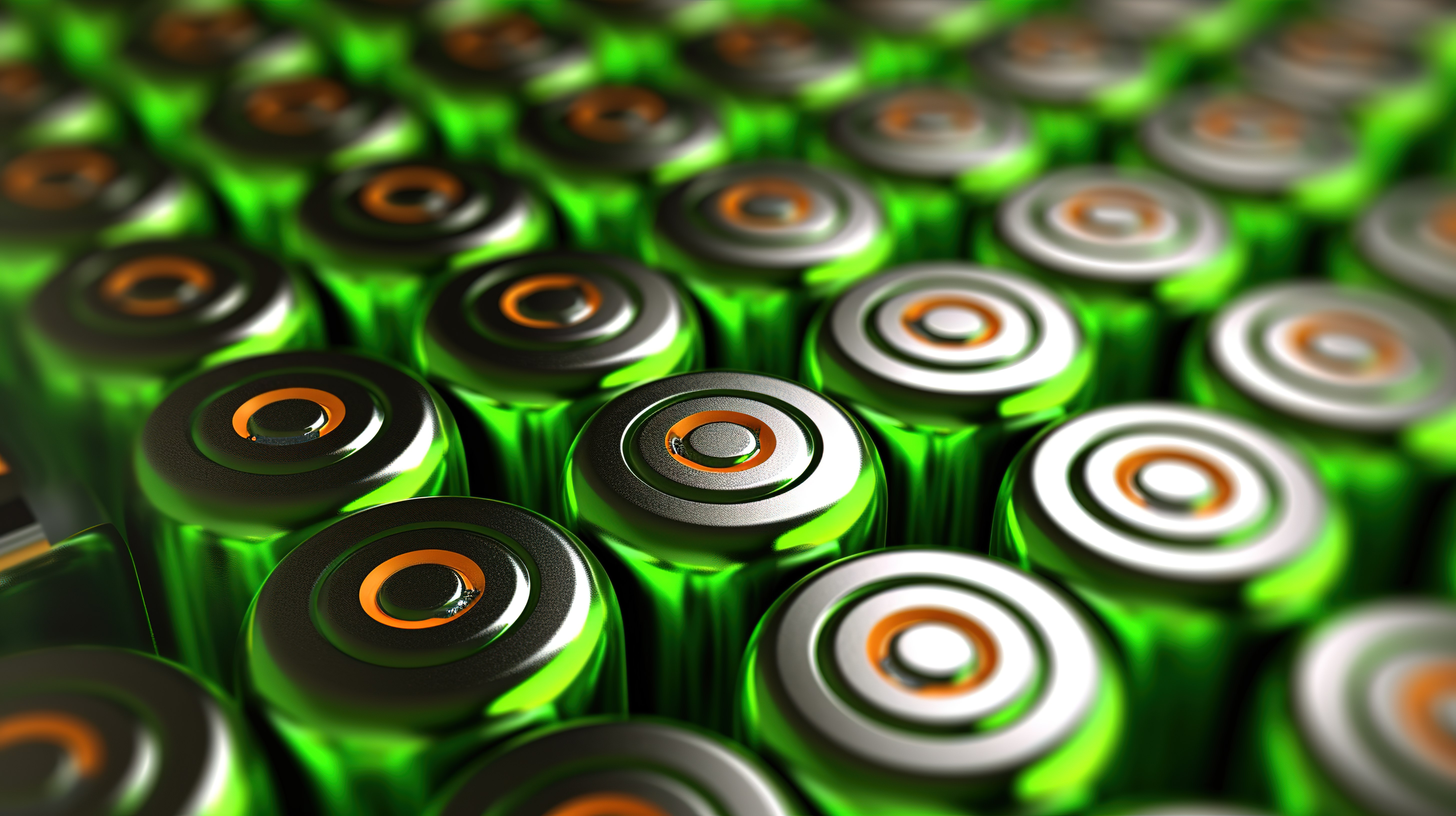 锂离子电池和锂元素符号的 3d 插图图片