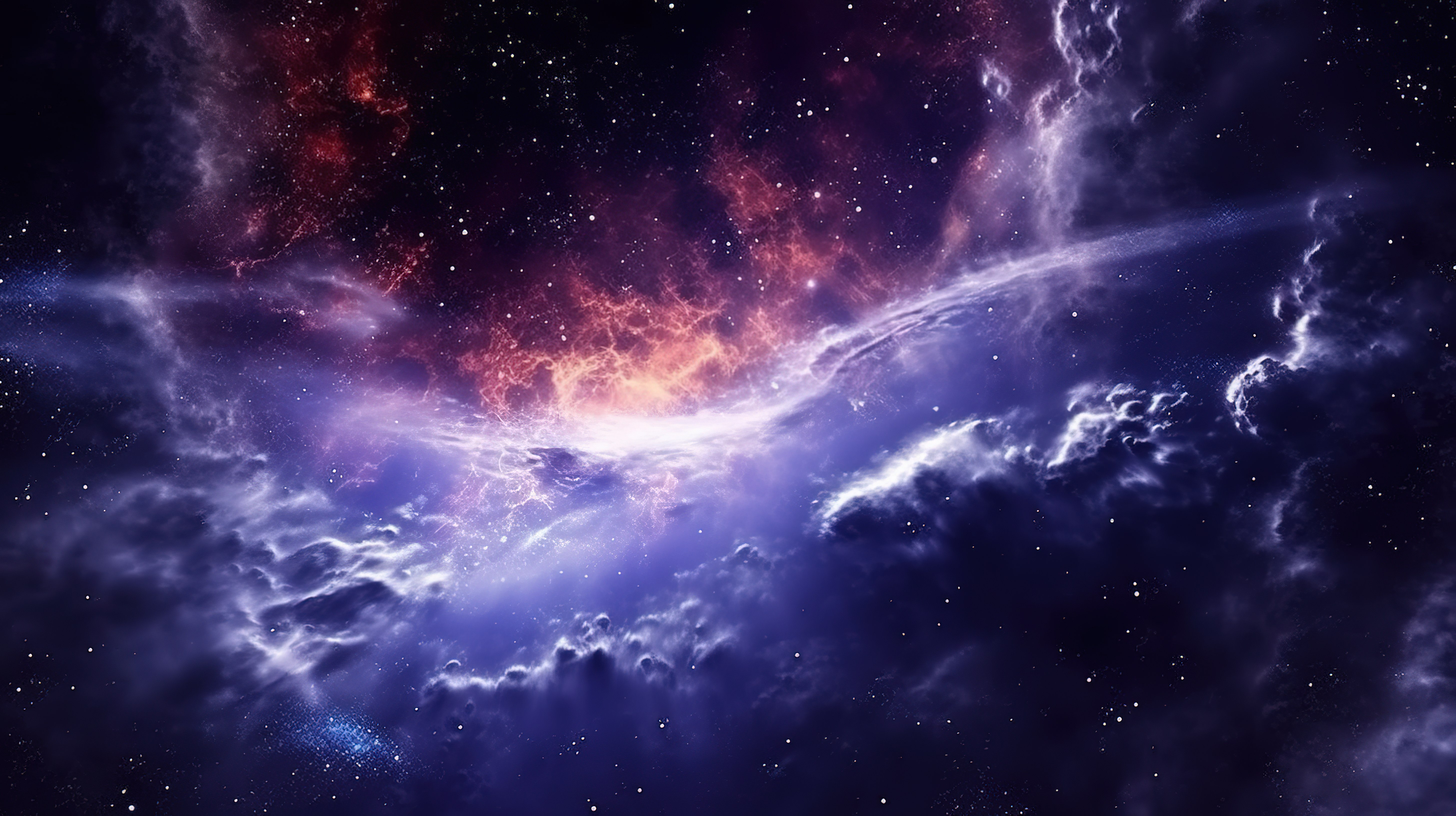 来自明亮银河中心的遥远星系的不同宇宙 3D 渲染图片