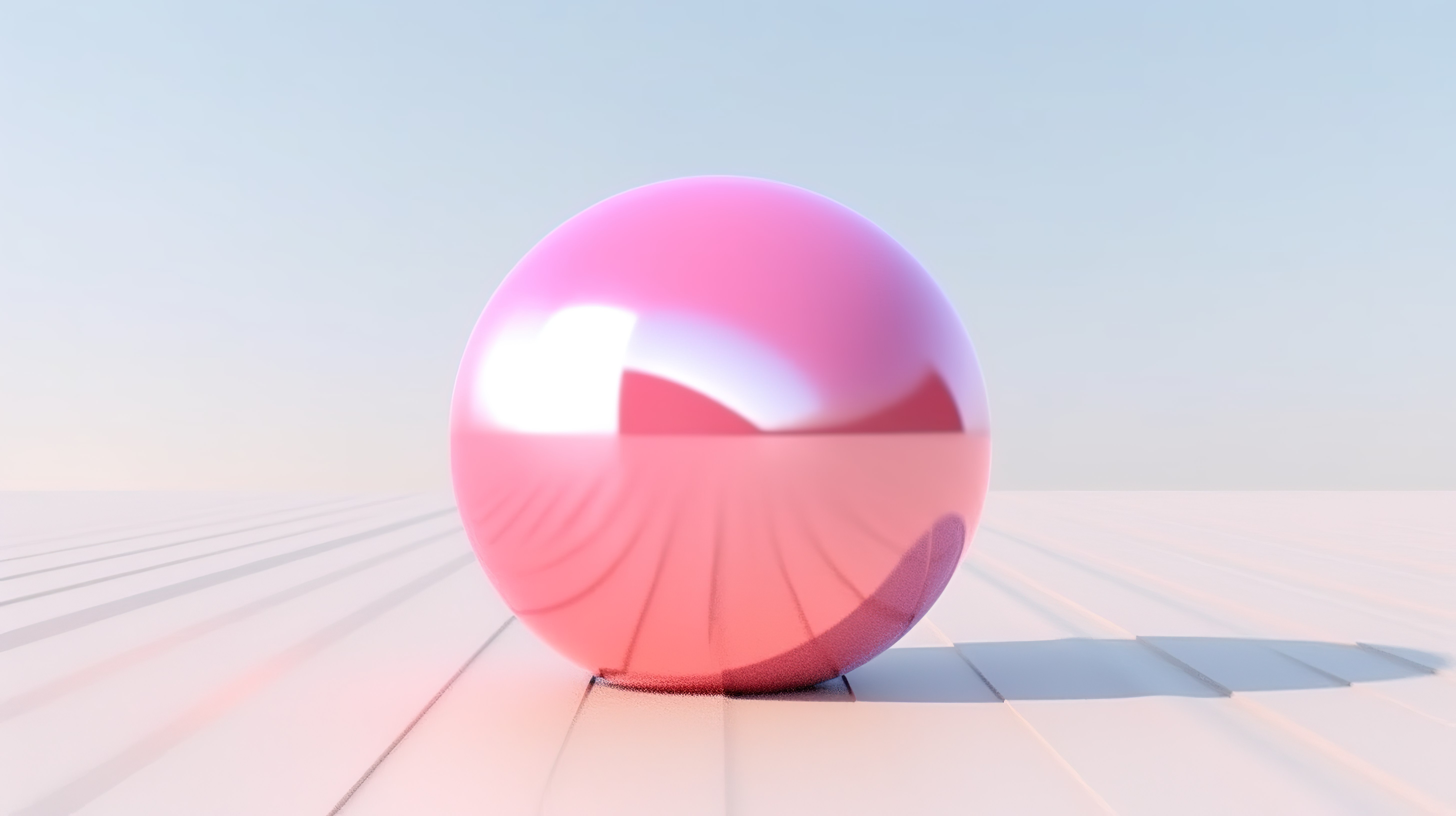 夏日乐趣 3D 渲染粉色充气沙滩球模型，用于运动和游戏图片