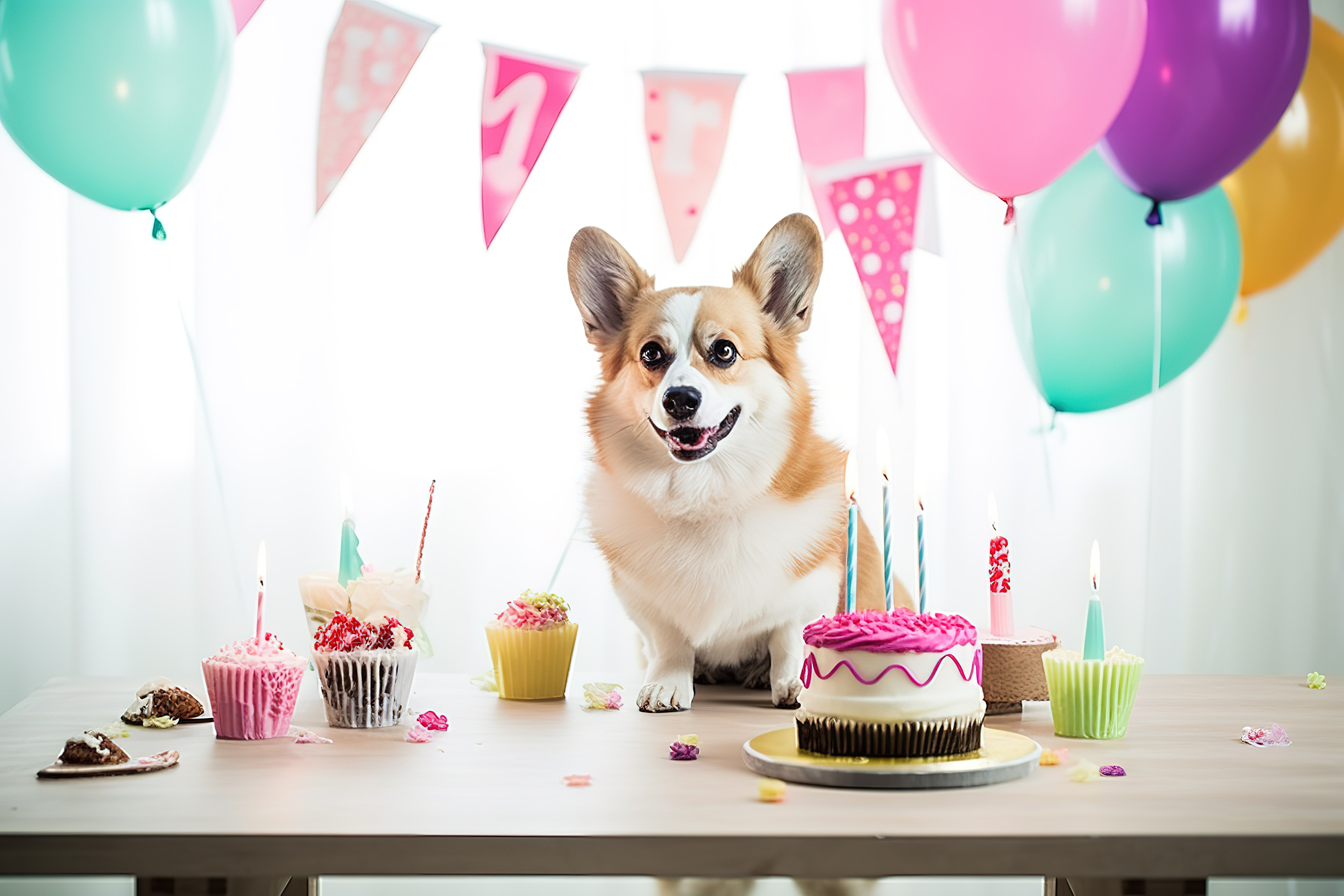 柯基犬生日狗照片图片