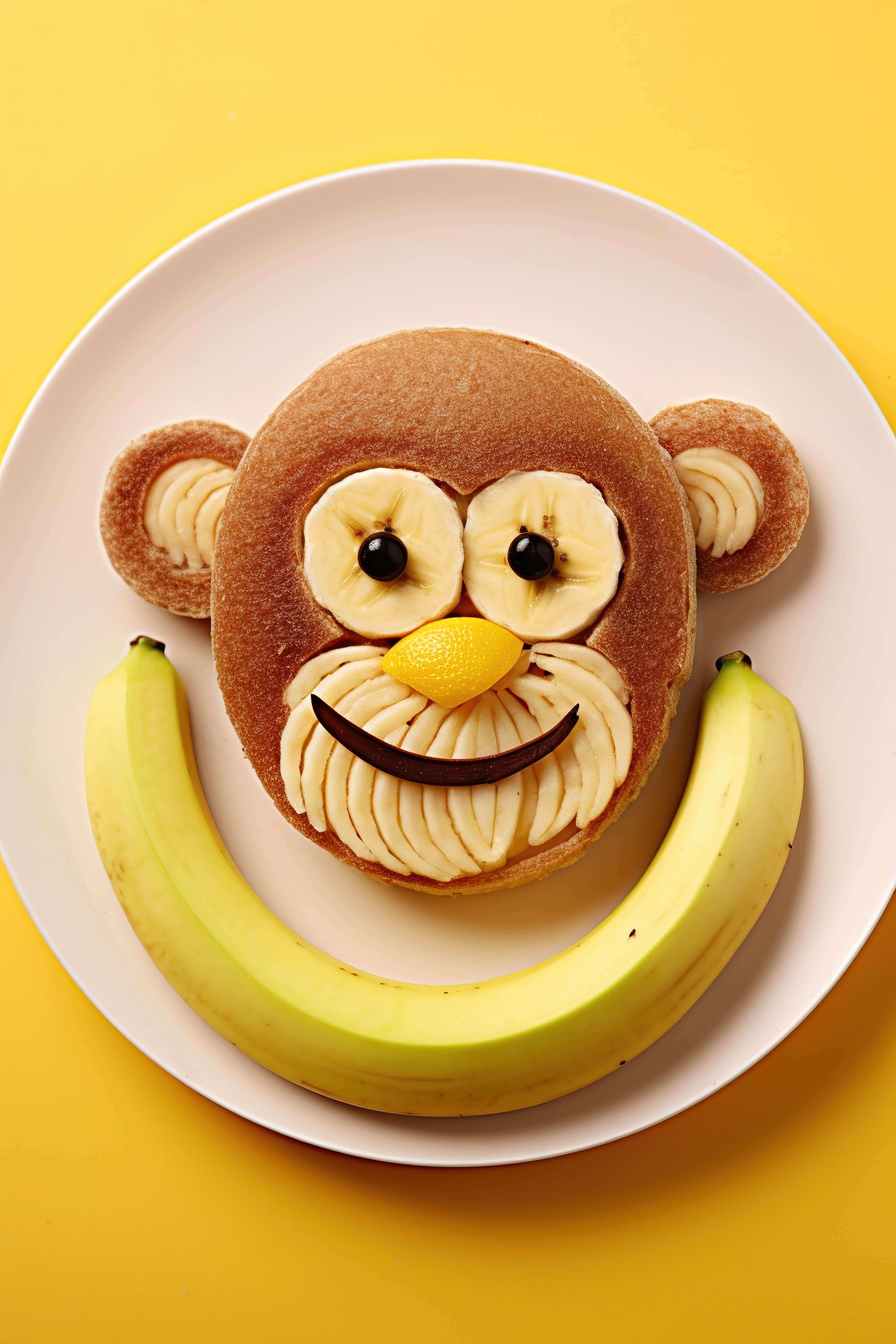 猴子面对香蕉图片