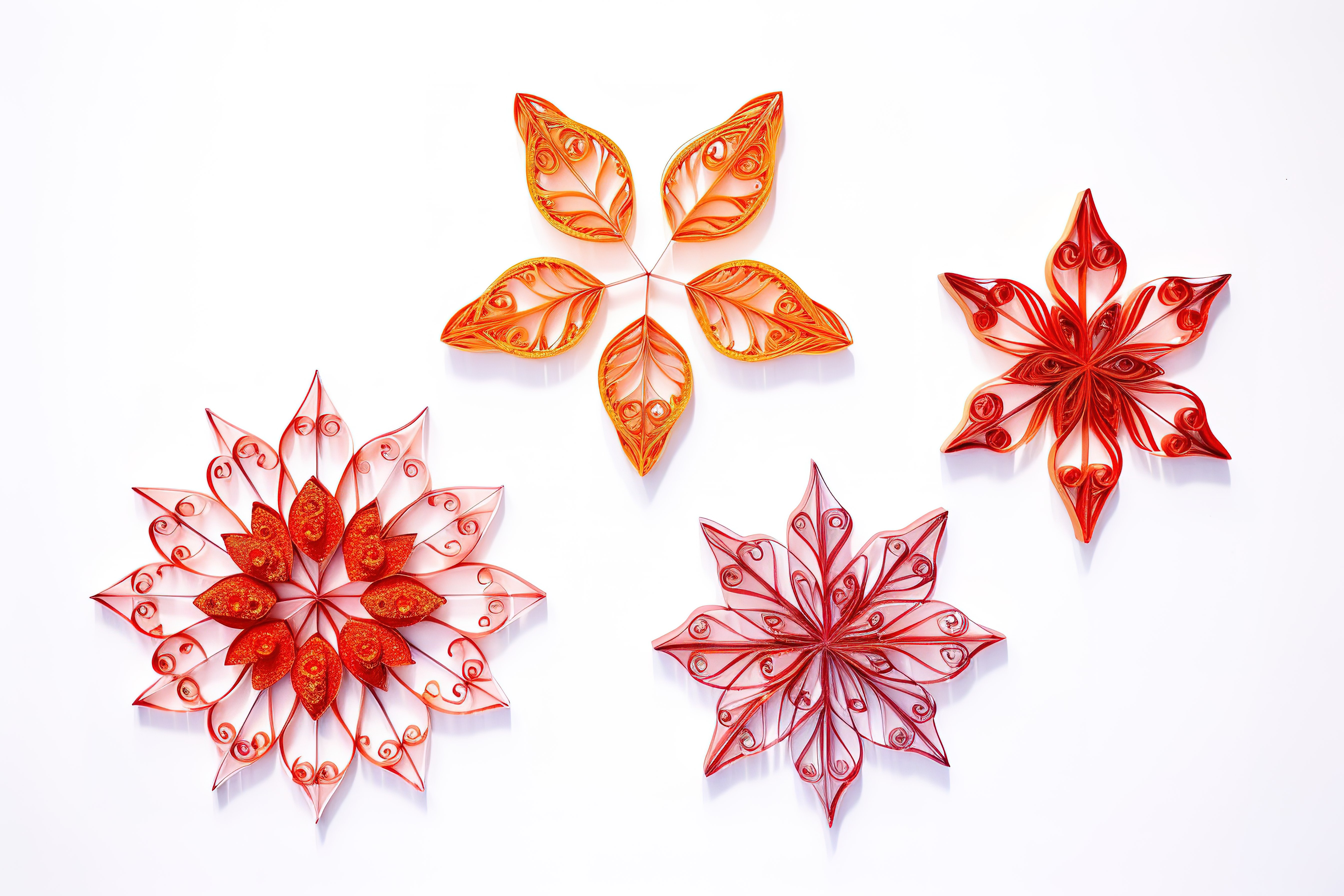 四种橙色材料设计图片