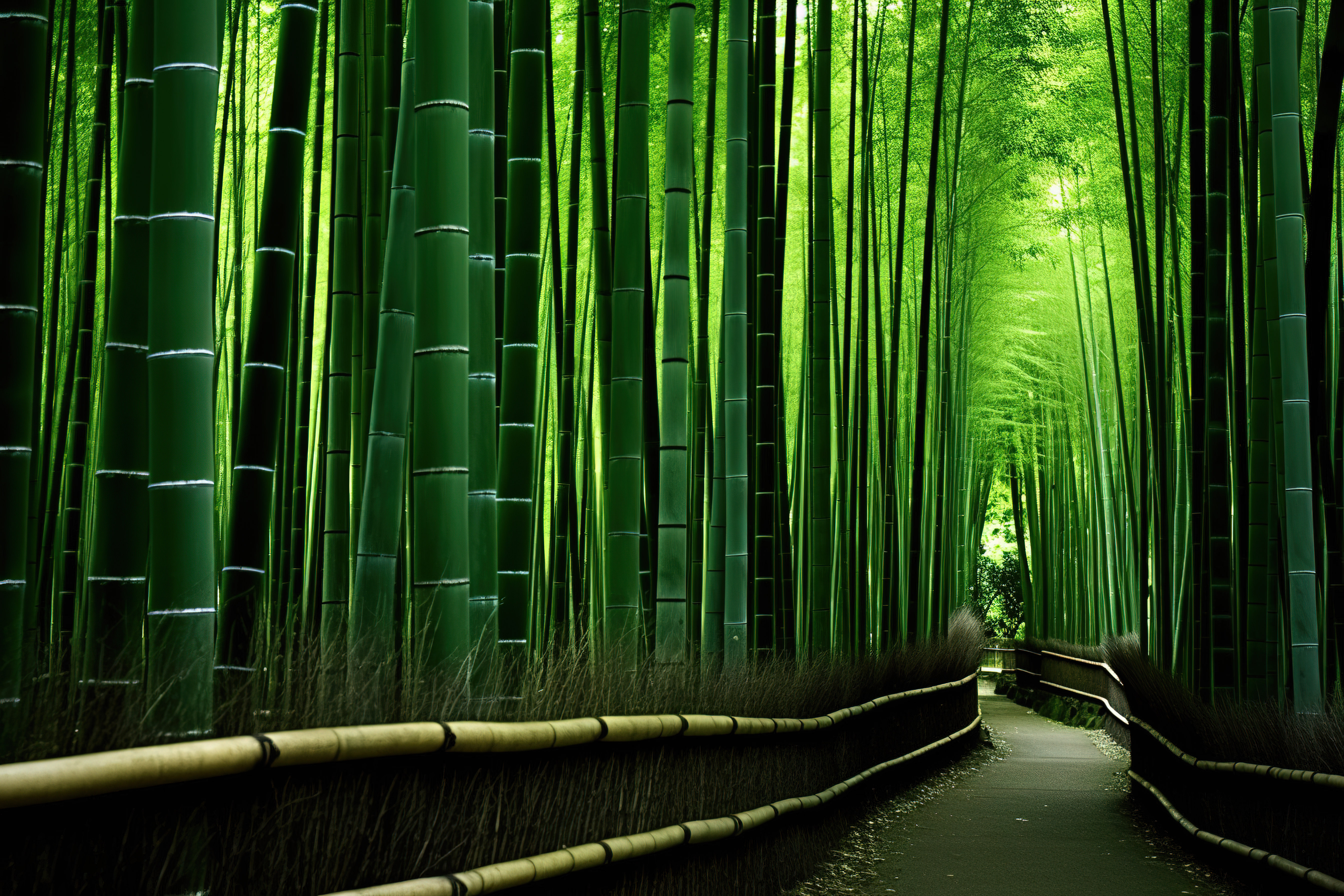 日本京都的竹林图片