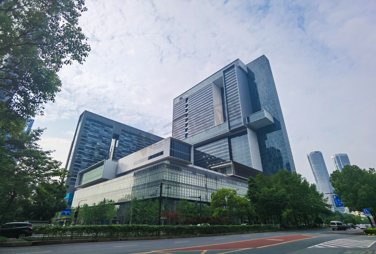 杭州CBD商业圈高层大楼建筑摄影图图片