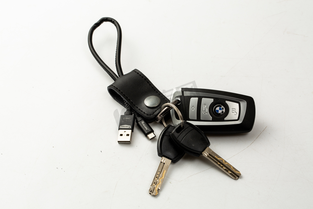 汽车用品钥匙套钥匙扣钥匙环摄影图图片