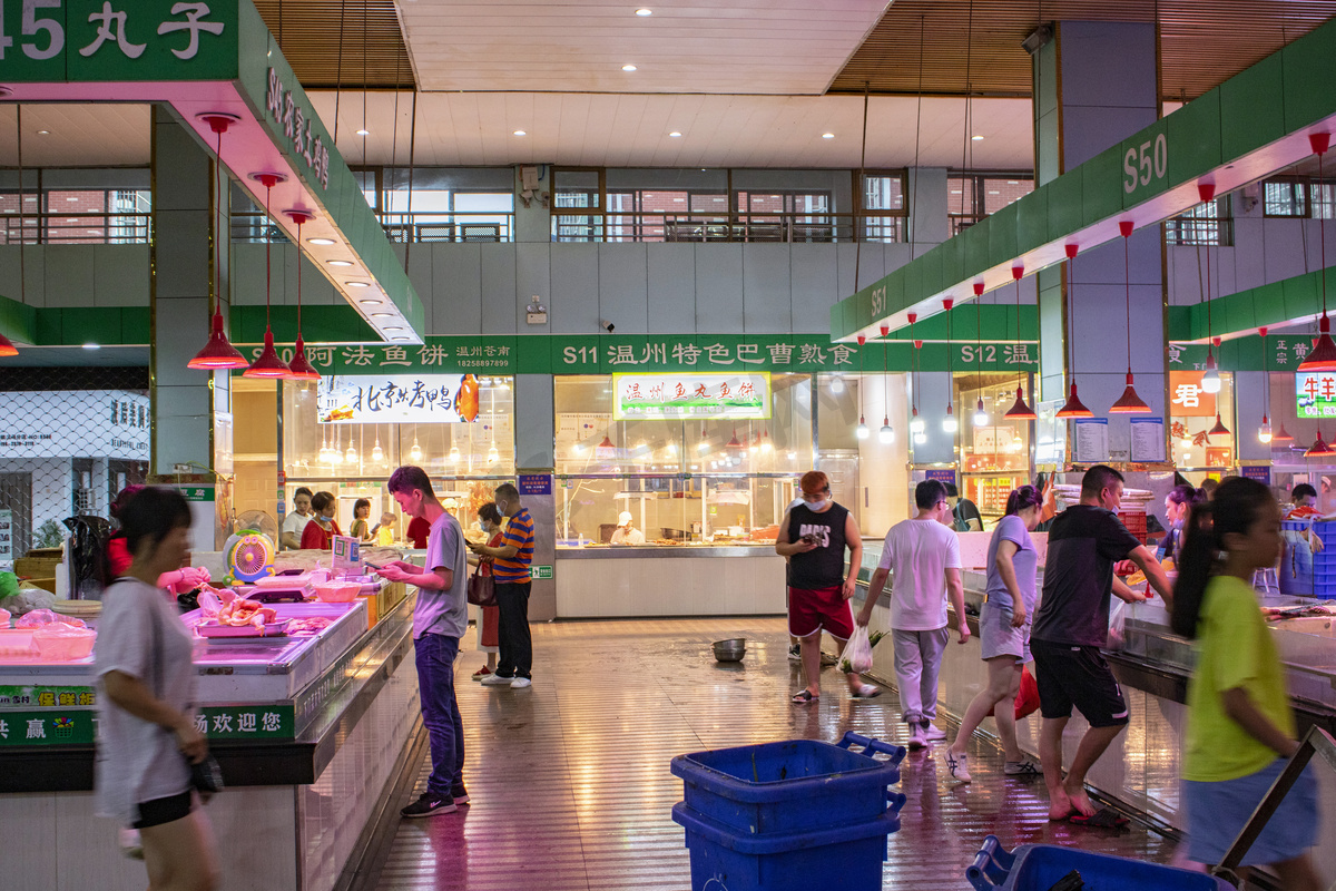 夏季海鲜市场摄影图图片