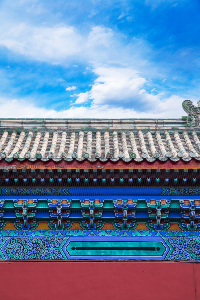 北京天坛古代城墙建筑大气摄影图图片