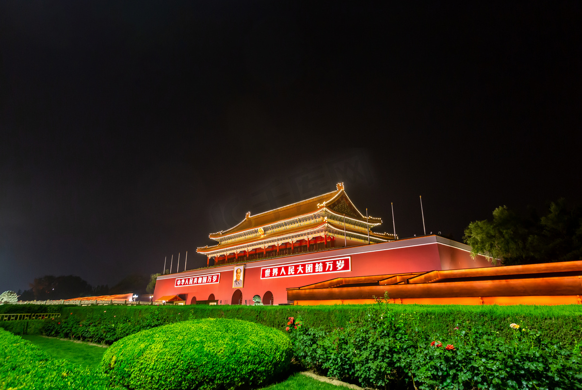 北京天安门大气夜景图片