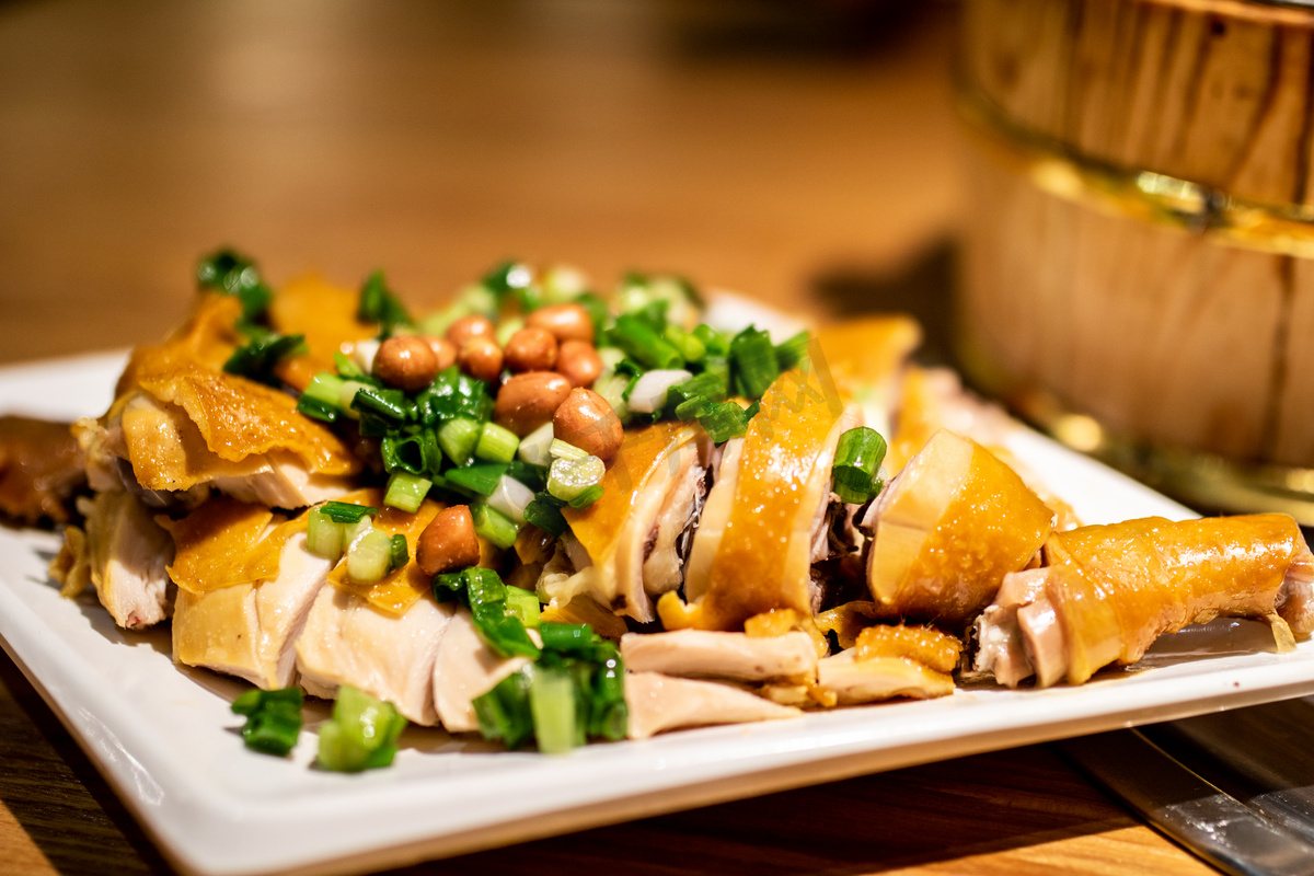 美食吃饭豉油鸡餐厅静物摄影图配图图片
