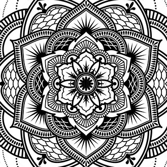 手绘黑白素描花纹背景