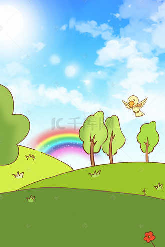 雨过天晴图片素材_雨过天晴小清新太阳h5背景素材