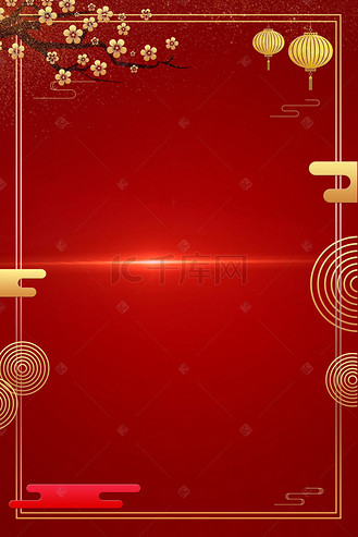 红金唯美古典背景