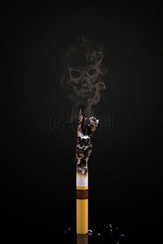 骷髅头抽烟带字图片图片