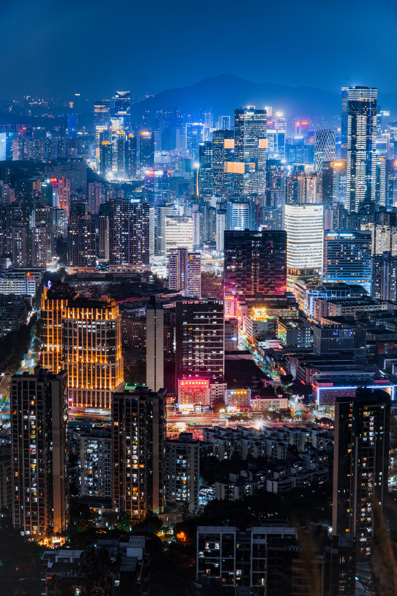 都市夜景夜晚深圳城市景色摄影图配图图片