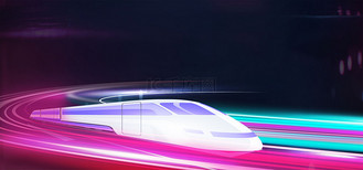中国著名交通图片素材_中国高铁快速交通便利科技海报背景