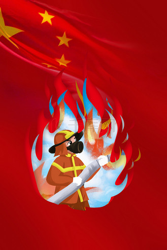 红色消防员
