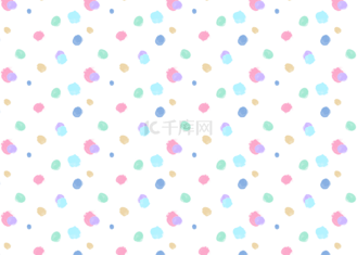 白色底纹卡通图案波点艺术背景
