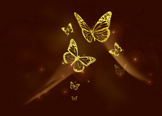 金箔光效蝴蝶背景
