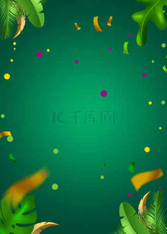 和金色五彩纸屑的卡通相框随机飘扬凯尔特三叶草圣帕特里克边界圣帕特