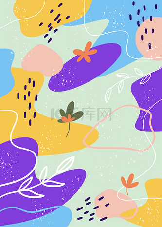 色彩艺术几何抽象背景