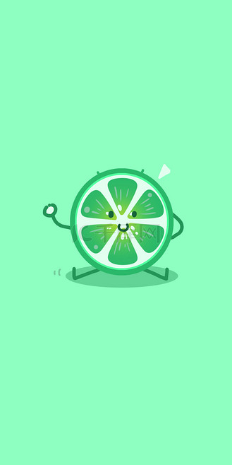 可爱简单的青柠水果背景