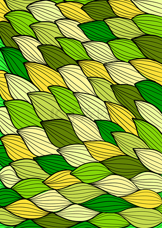 树叶艺术线条图案背景