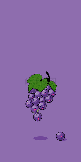 可爱葡萄手机壁纸背景