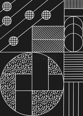 抽象圆几何线条不规则复古背景