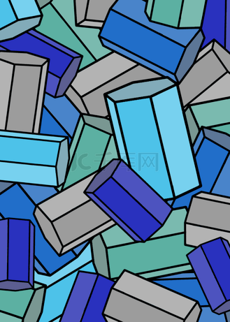 六面体长柱立体感堆叠背景