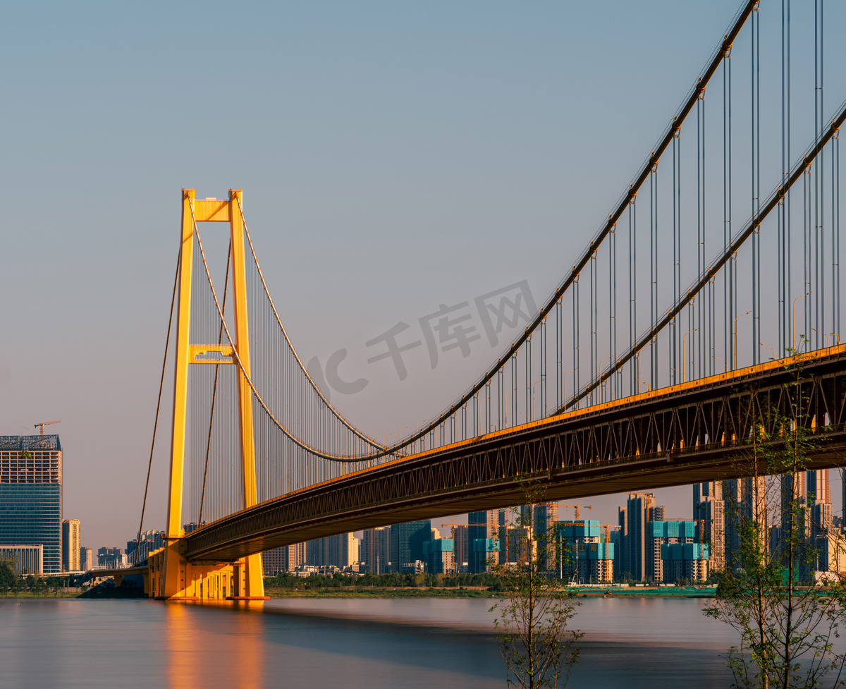 武汉城市地标建筑白天地标建筑杨泗港大桥桥摄影图配图图片