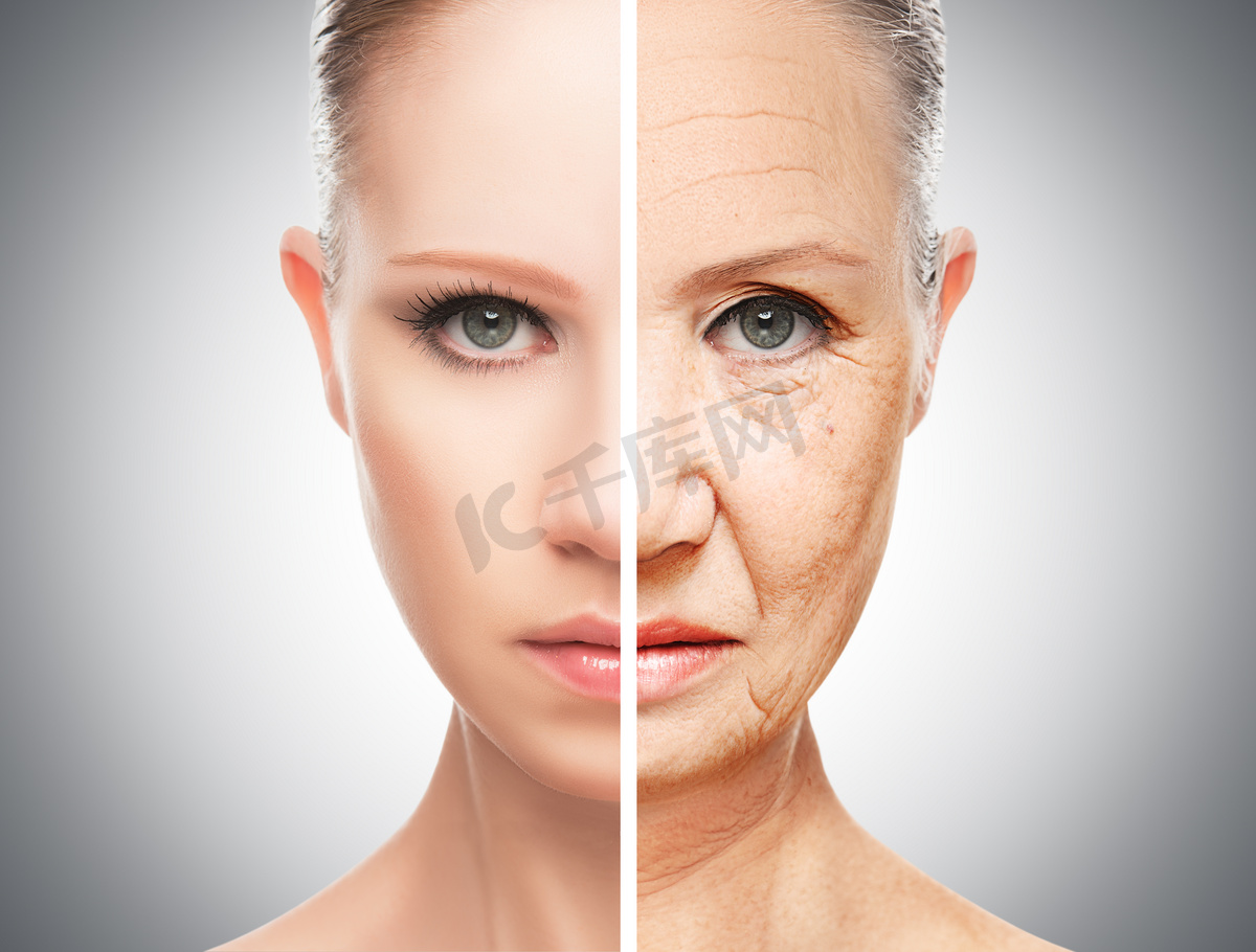 老化和皮肤护理前后对比图片图片