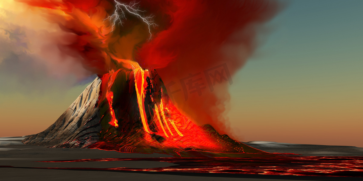 夏威夷火山人文景观图片