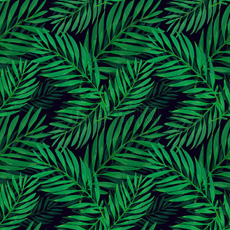 热带棕榈叶图案.时尚与抽象丛林树叶的打印设计.