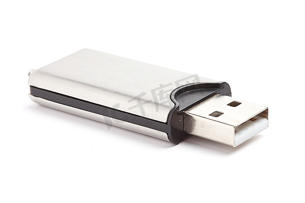 白色背景下隔离的USB闪存驱动器图片