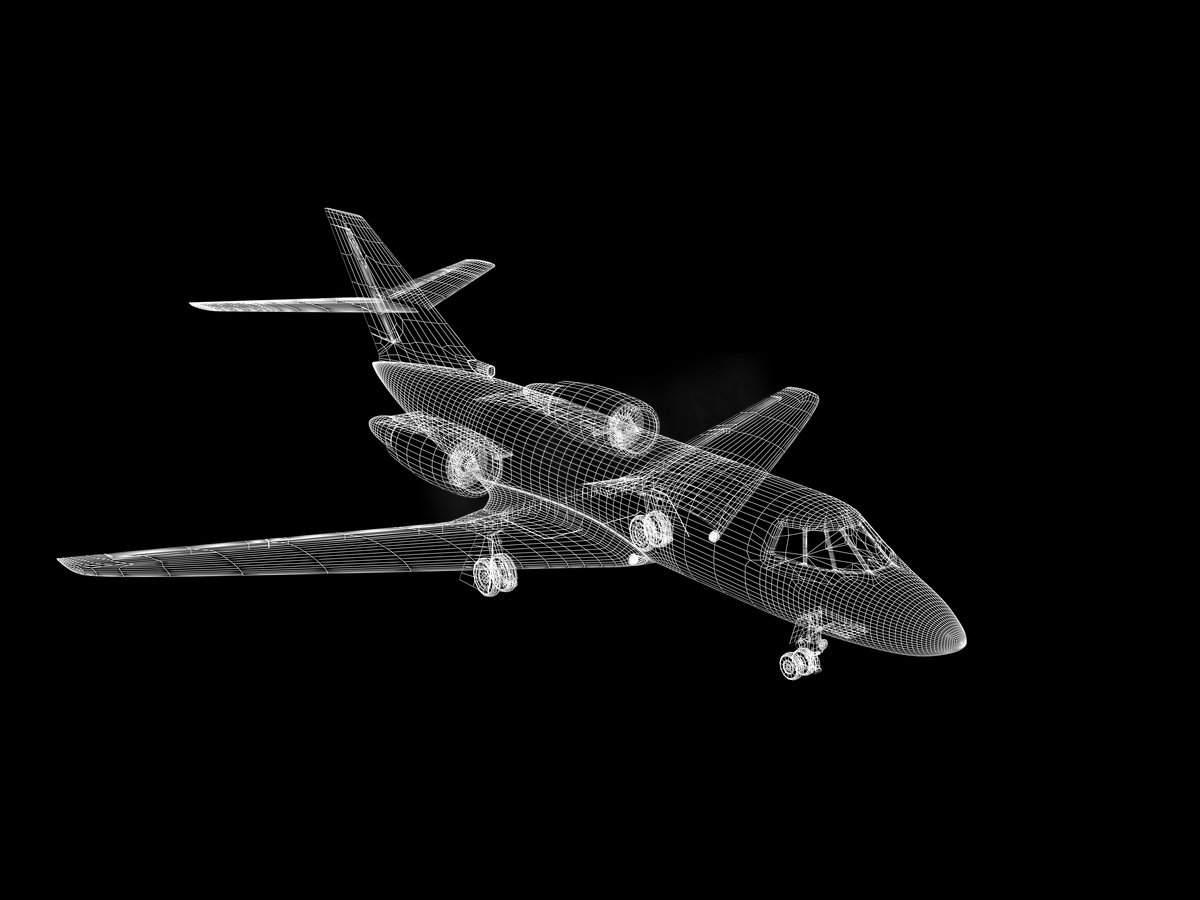 喷气式飞机的 3d 模型图片