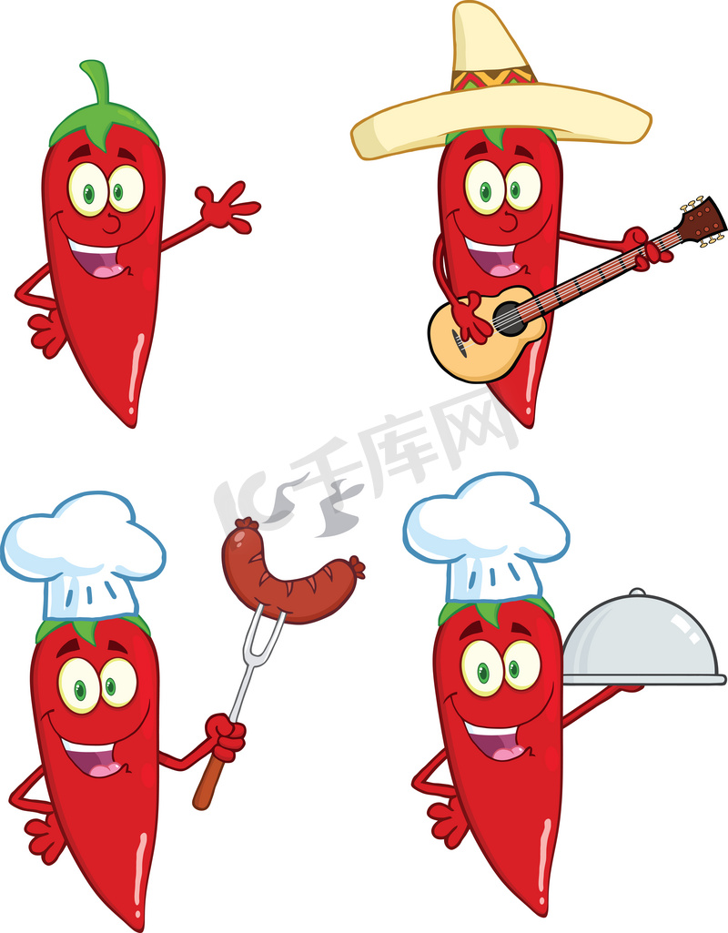 红辣椒卡通的人物设置 1 集合图片