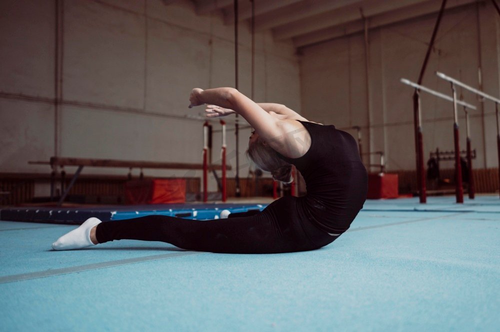 奥林匹克运动会女子侧击体操训练图片