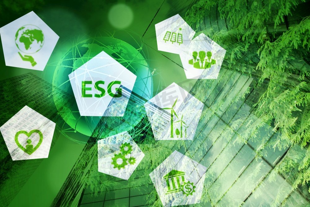 绿色背景下的环境社会治理的ESG理念图片