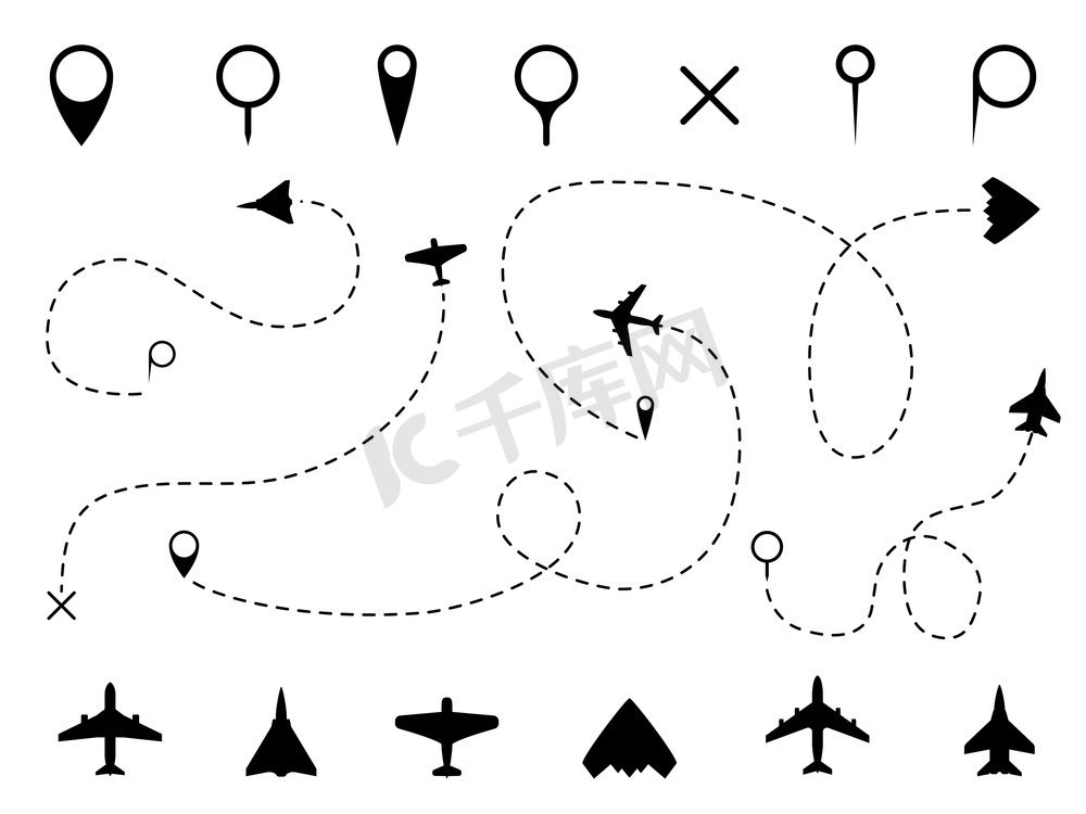  plane，track，line，airplane图片